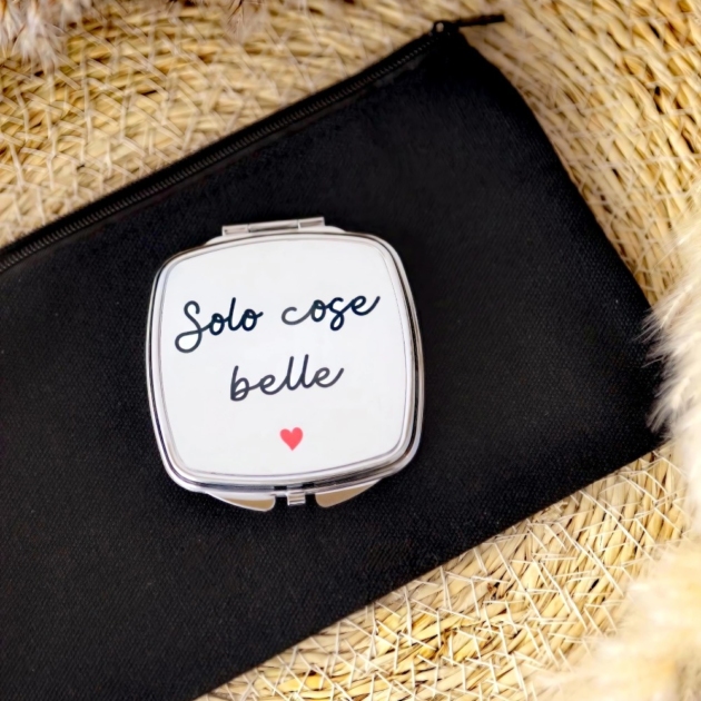 Specchietto quadrato "Solo cose belle"