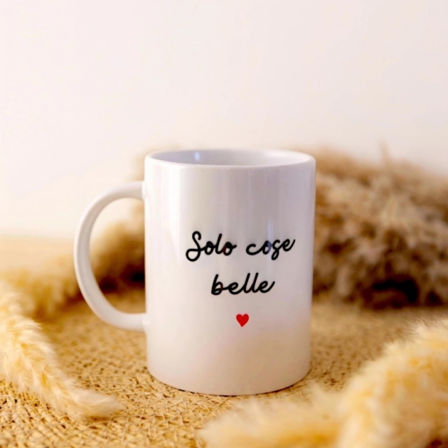 Tazza bianca "Solo cose belle"